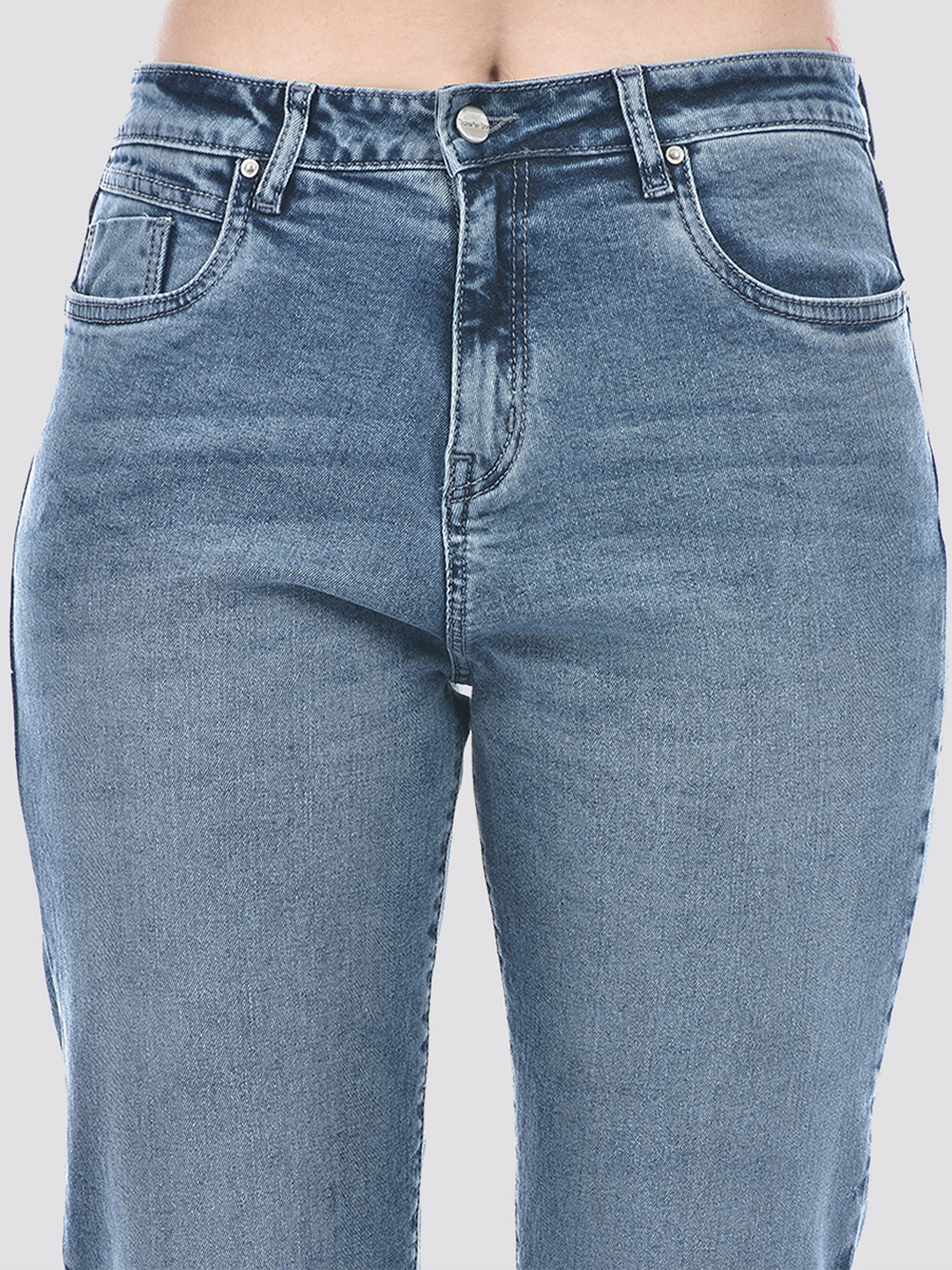 Numero Uno Women Tapered Fit Jeans With Utility Back Pockets